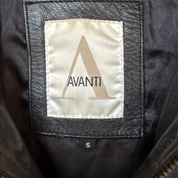 Avanti Black Leather moto Jacket women’s size S - Picture 2 of 10